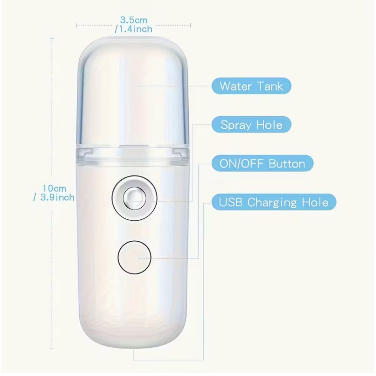 CloudKiss™ Nano Facial Mister — The Glow You Take Everywhere.