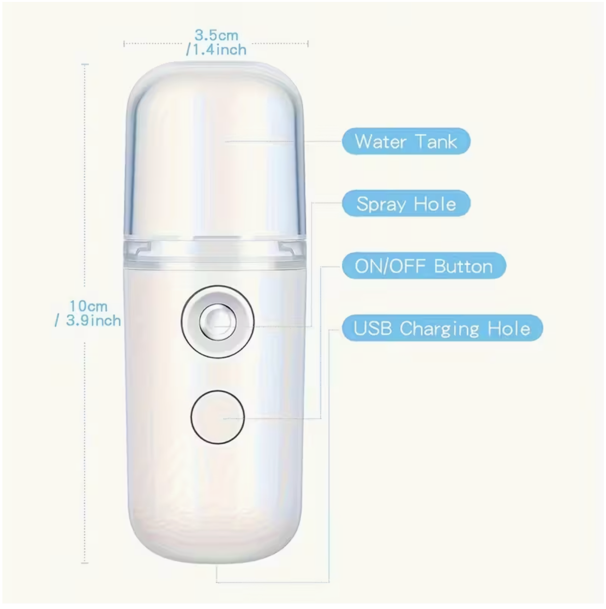 CloudKiss™ Nano Facial Mister — The Glow You Take Everywhere.